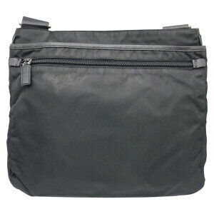 Prada Tessuto shoulder nylon black logo bag triangle